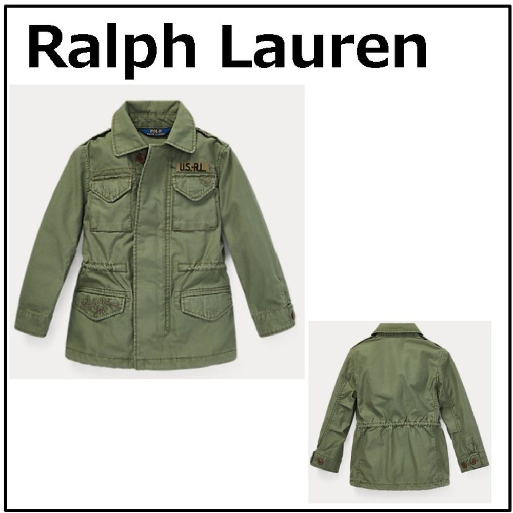 Polo Ralph Lauren Girls' Twill Military Jacket - Little Kid NWT 6X